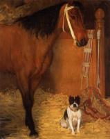 Degas, Edgar - At the Stables, Horse and Dog